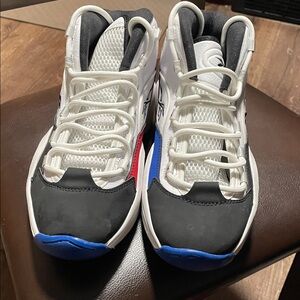 Men’s Basketball AI3 Allen Iverson White/Black with Blue & Red Accents